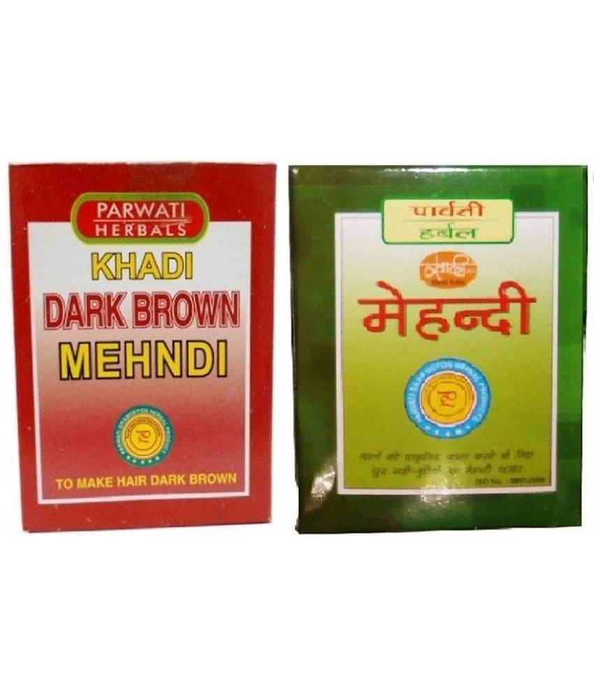 Khadi Herbal Combo Mehndi : Black & Brown Henna 175 gm Pack of 2