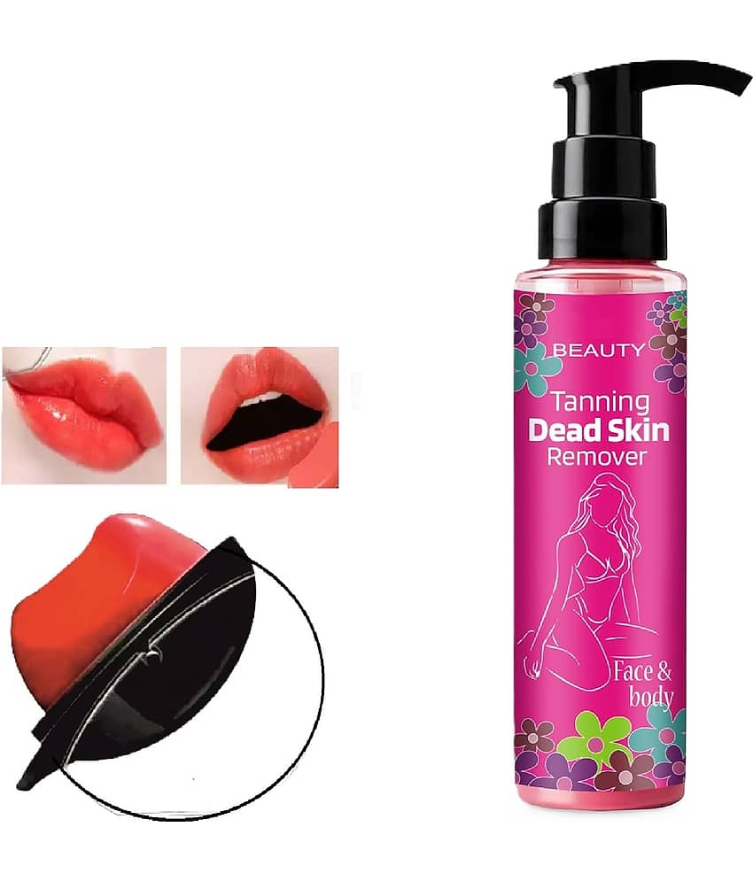 Beauty Taining Dead Skin Remover & AppleDesign Red Lipstick, Creamy Look for Girls/Women Combo of 2