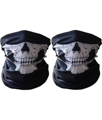 Pindia 2 Pc Neck Face Protection Skull FOR  Face  - Black