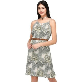 Purys Women Green A Line Dress