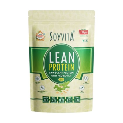 Soyvita - Lean Protein With Probiotics, Non Dairy Raw Plant Protein 400 Gms ( Serves - 12)