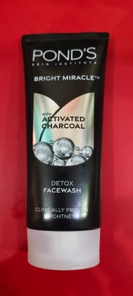 Ponds bright miracle activated charcoal detox face wash 100 g