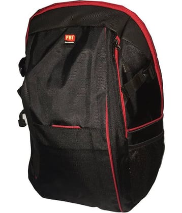 Fabco Black-Red Polyester 25 Ltrs School Bag