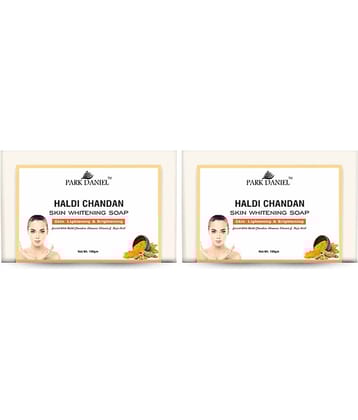 Park Daniel Premium Haldi Chandan Bathing Soap For Skin Lightening and Brightening Pack of 2 of 100 Grams(200 Grams)