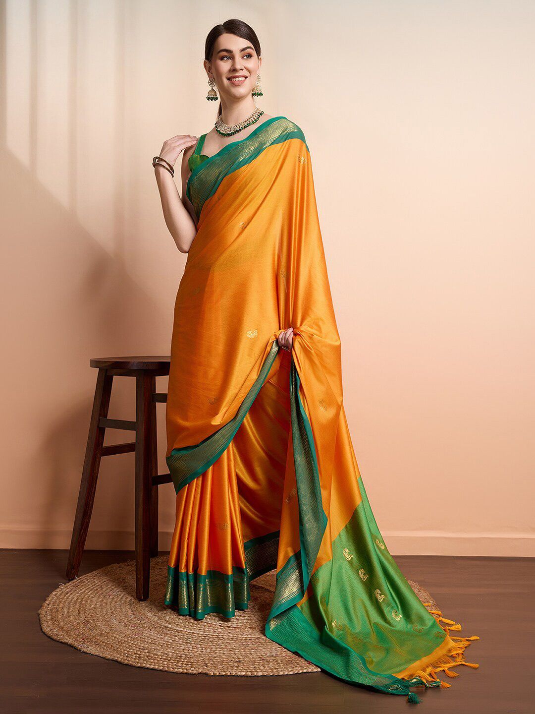 Trending Pathani Kanjivaram Silk Woven Saree