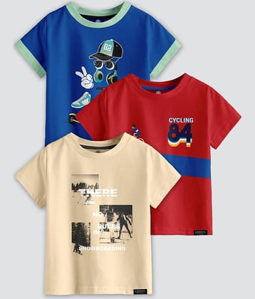 CODEZ Pack of 2 Boys Cotton Blend T-Shirt ( Multi Color )