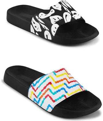 PERY PAO Black Men's Slide Flip Flop