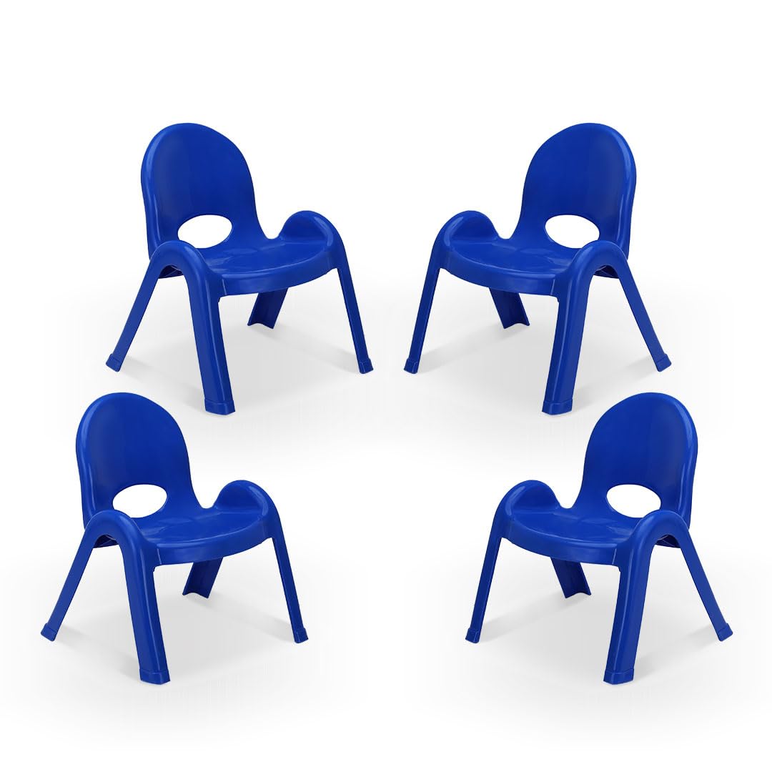 MAHARAJA Plastic Chair for Kids Set of 6 | Strong Durable & Portable Study Chairs | Virgin Material Kids Chairs for 2 to 8 Years | Stackable School Chair