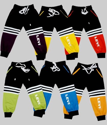DIAMOND EXPORTER Pack of 6 Boys Cotton Blend Trackpant ( Multi Color )