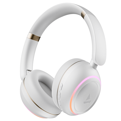 boAt Rockerz 480 | Wireless Headphone with BEAST Mode, Blazing RGB Lights with 6 Modes, 40mm Drivers, Bluetooth v5.3 boAt Rockerz 480 | Wireless Headphone with BEAST Mode, Blazing RGB Lights with 6 Modes, 40mm Drivers, Bluetooth v5.3 - White Sabre