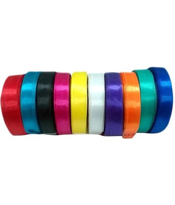 Satin Ribbon Roll, 0.5 inch Wide, 50 Yard Length for Wedding, Party Decoration, DIY Hair Accessories, Sewing, Gift Wrapping, Invitation Embellishments, Multicolored