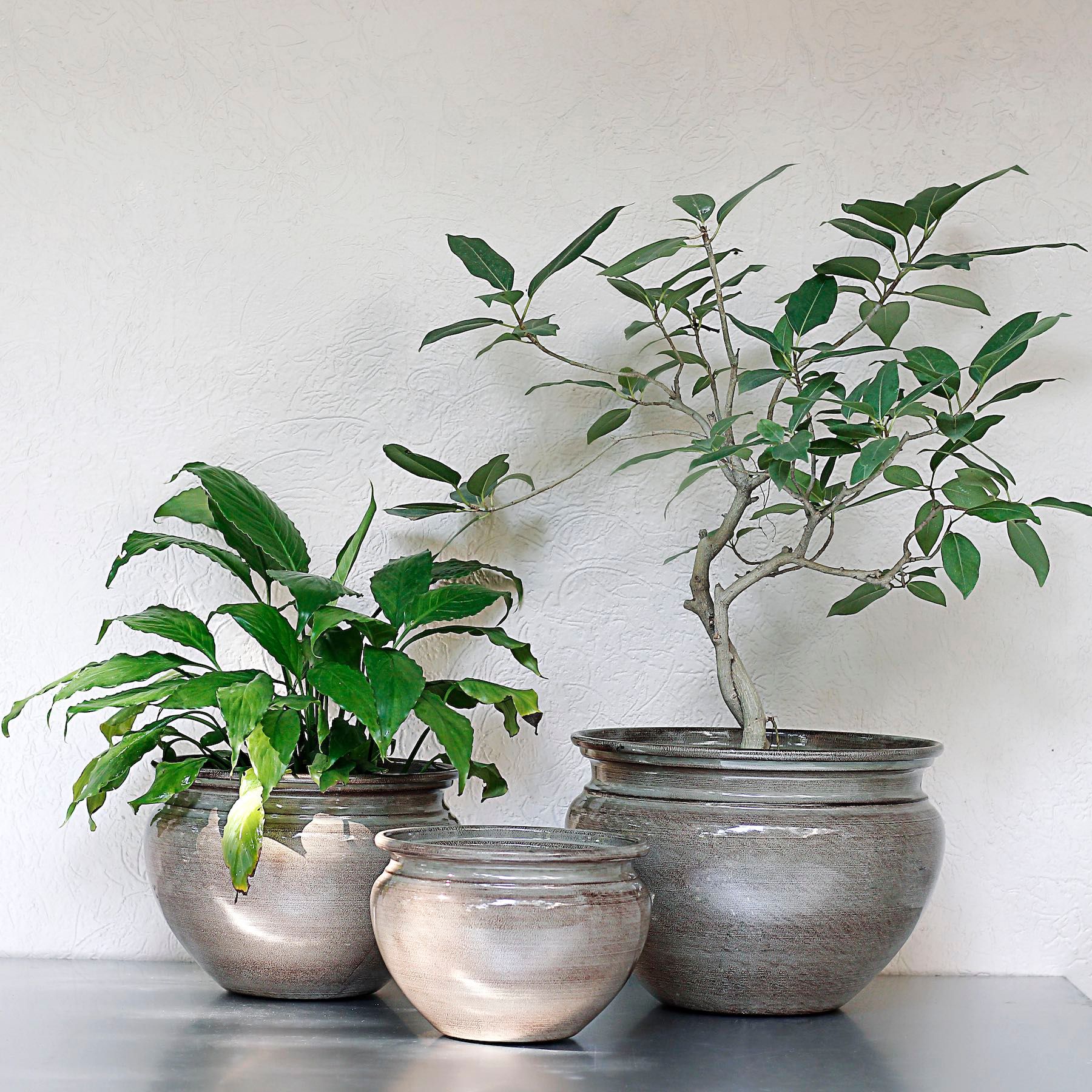 Brown Metal Pot-Large