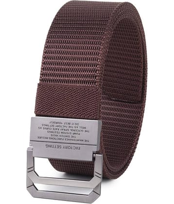 Zacharias - Brown Canvas Men's Casual Belt ( Pack of 1 )