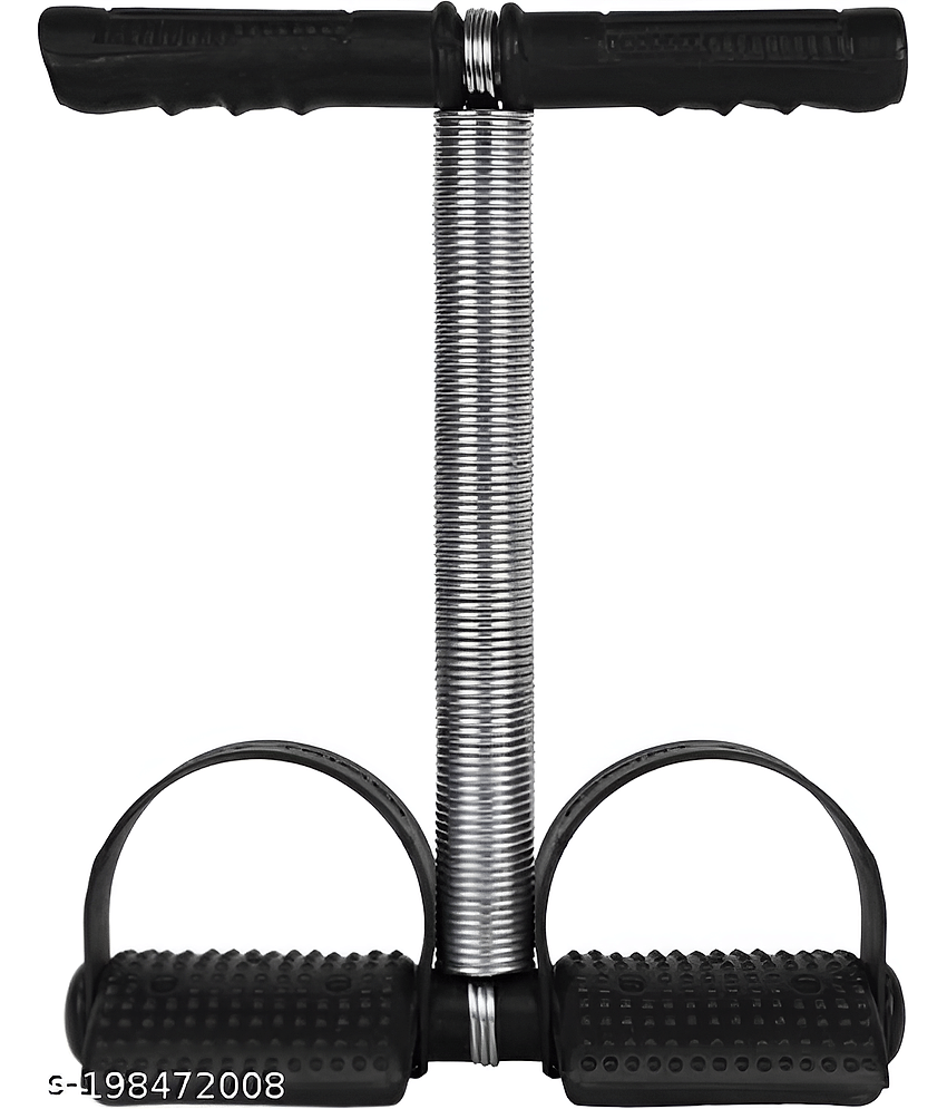 Tummy Trimmer Single Spring Ab Exerciser Fat Burner for Men & Women Ab Exerciser (Black) Pack of 1