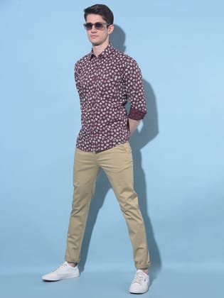 Beige Chinos Trousers-30 / Beige