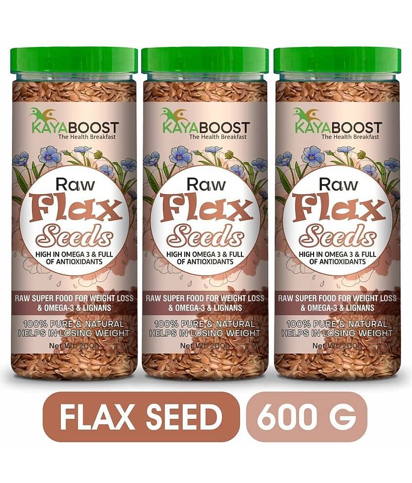 KAYABOOST Flaxseeds (200 g) Pack of 3 (600 g)
