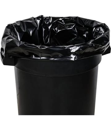 C I- Large 42 pcs - 25X30 Black Disposable Garbage Trash Waste Dustbin Bags of 63cm x 76cm | Pack of 3 X 14 pcs= total 42 pcs