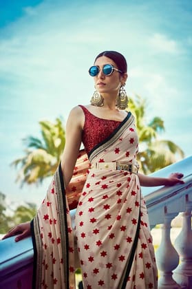 LINEN DIGITAL PRINTED SAREE   1486