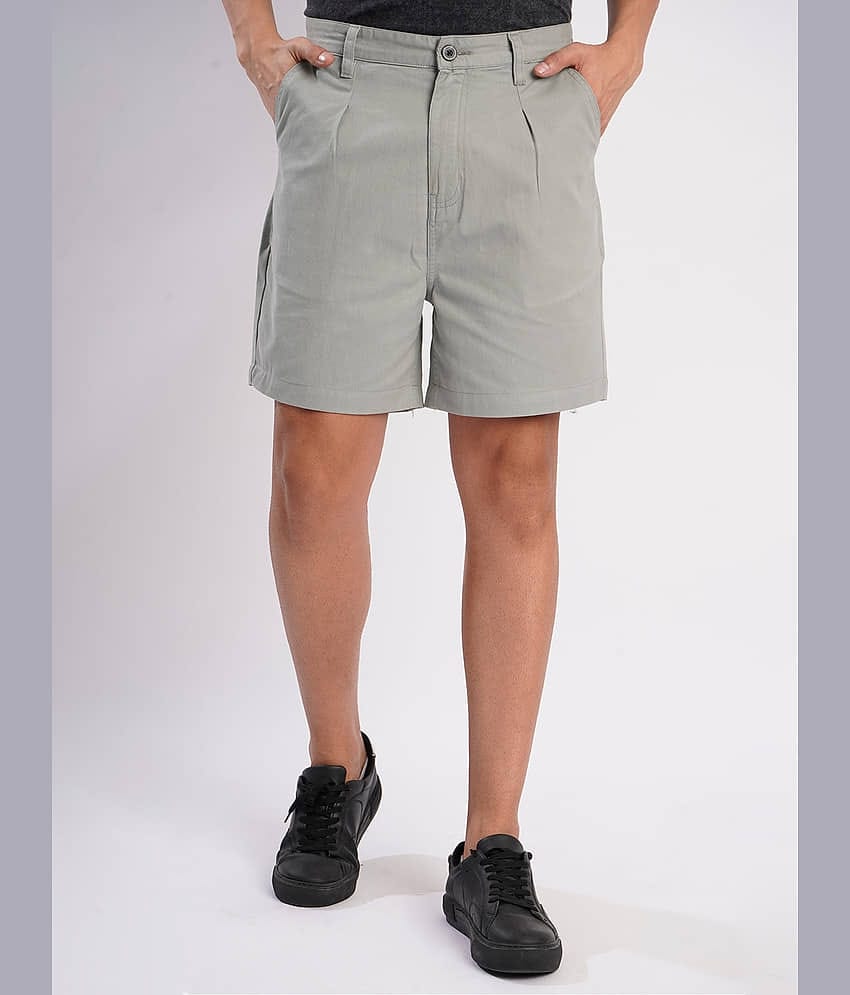 Bene Kleed Grey Cotton Men's Shorts ( Pack of 1 )
