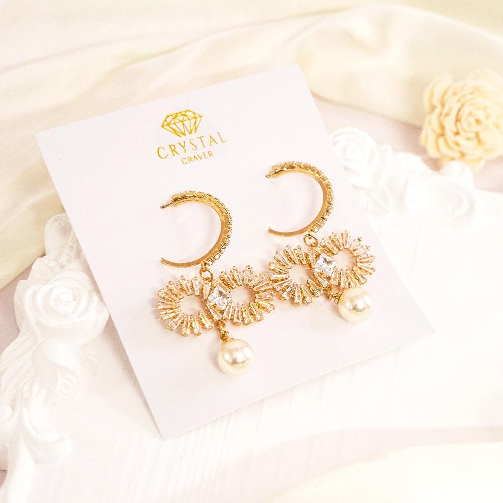 Infinity Hoops Crystal Earrings