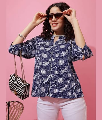 Sheetal associates Women's Cotton Regular Top ( Blue )