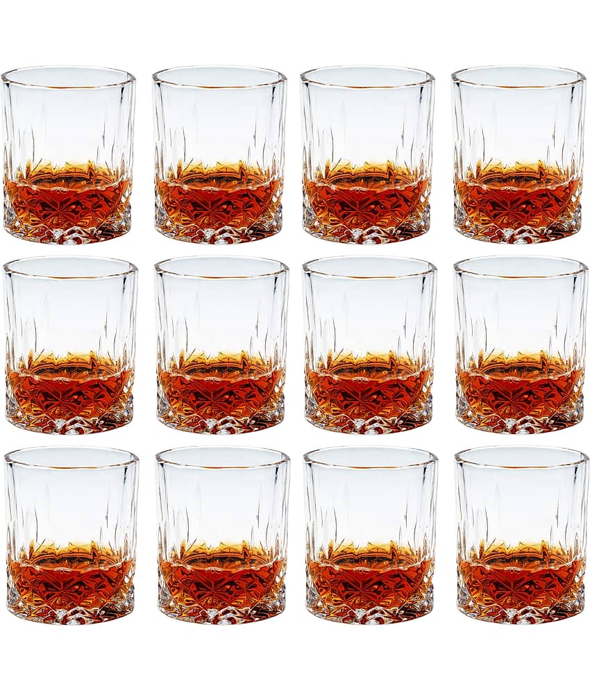 Somil Whisky  Glasses Set,  200 ML - (Pack Of 12)