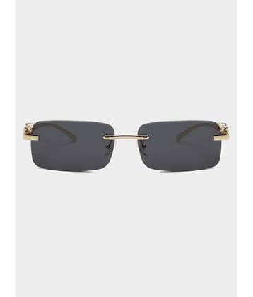 Dyana Core Gold Rectangular Sunglasses ( Pack of 1 )