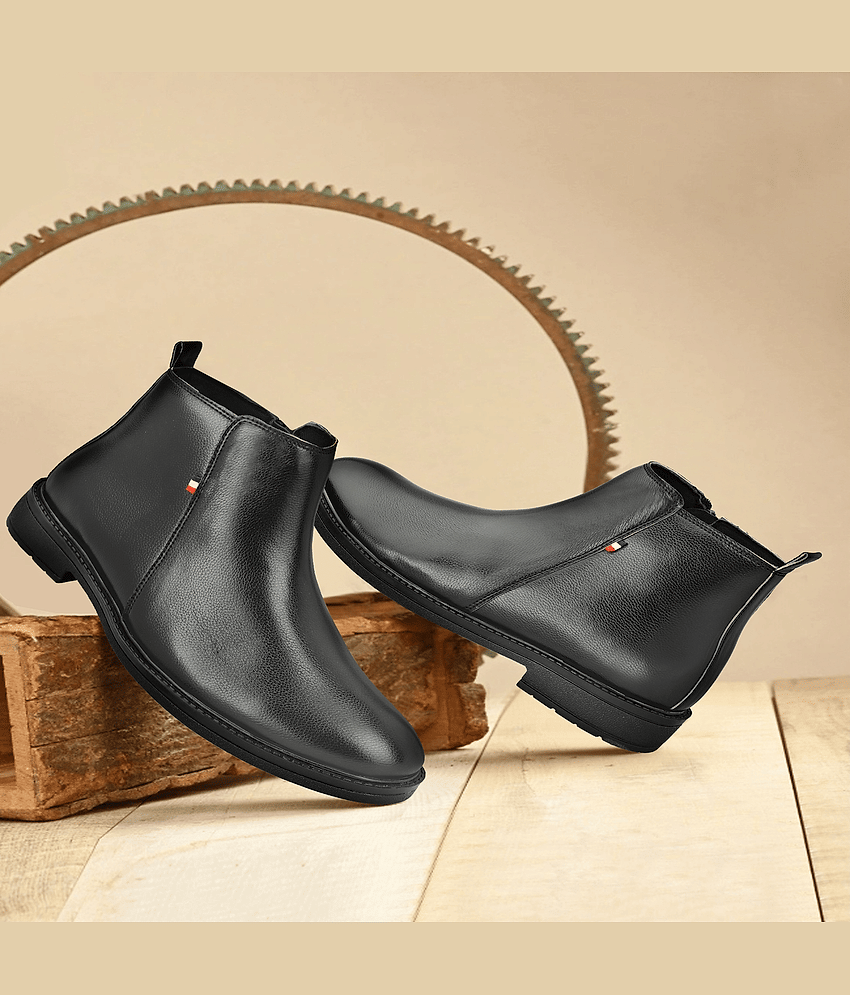 STALAG Black Men's Chelsea Boots
