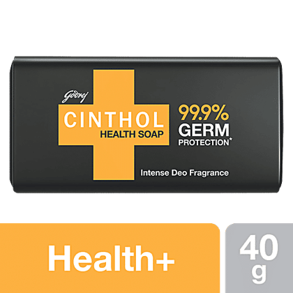 Cinthol Health Intense Deo Fragrance Bath Soap, 99.9% Germ Protection, 40 g