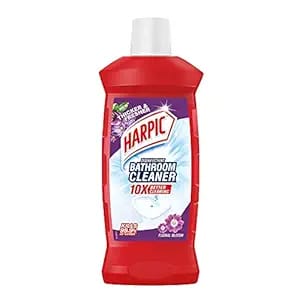 Harpic Disinfectant Bathroom Cleaner Liquid, Floral, 1 L each (Pack of 2)