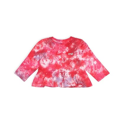 Baby Girl Medley Pink Full Sleeve Peplum Top-0-2 M / Pink