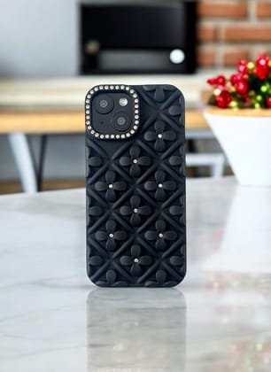 Black Blossom 3D Case for iPhone 15 Plus