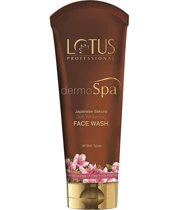 Lotus Professional dermoSpa Japanese Sakura Skin Whitening Face Wash, Deep cleansing, 80g (Pack of 1)