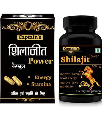 Captain Biotech Pure Shilajit capsule, Stamino, Immunity, Timing Capsule 60 no.s