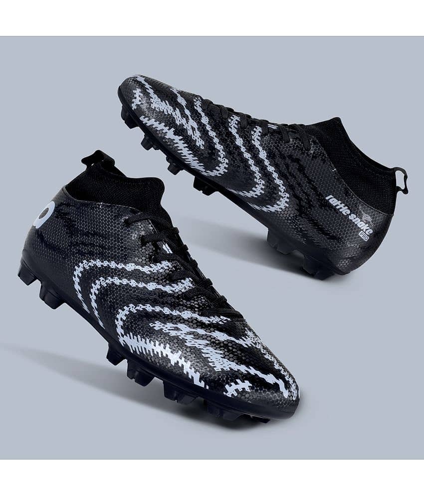 Aivin Pro Rattle Snake Black,Silver Football Shoes