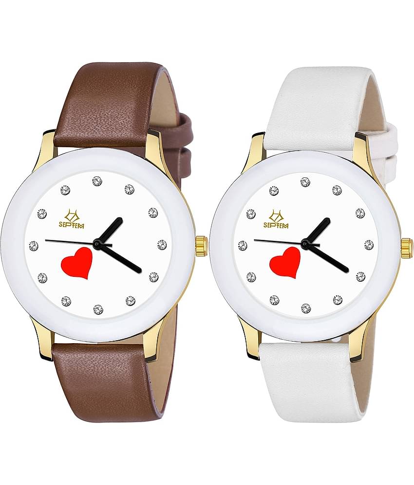 Septem Multicolor Leather Analog Men's Watch