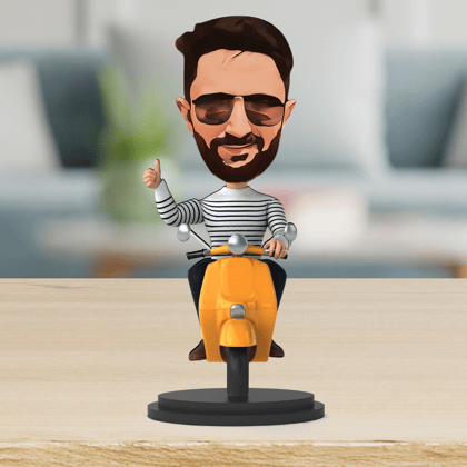 Avatar Studio Personalized Gift for Friends, Sister, Brother, BFF, Girlfriend, Boyfriend Character Caricature Photo Frame Unique Design Customized Gift for Friends & Family (Scooter Ride)