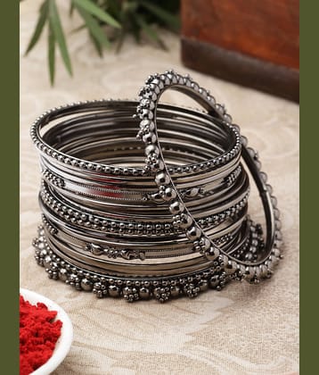 Zeneme Black Bangle Set ( Pack of 10 )