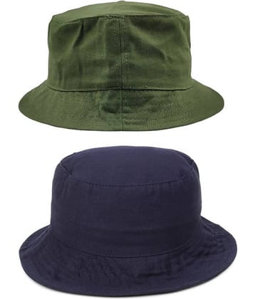 Zacharias - Multi Color Cotton Men's Hat ( Pack of 2 )