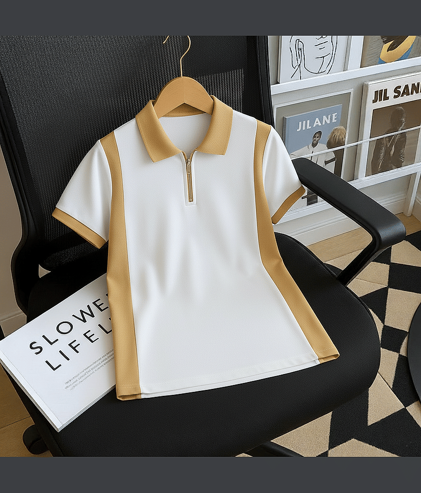 Try This Pack of 1 Boys Cotton Blend Polo T-Shirt ( Multicolor )