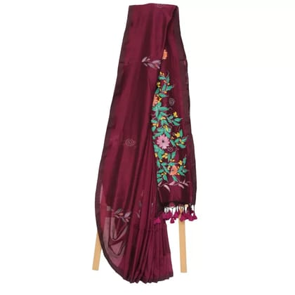 Tisser Khadi Handpaint saree with blouse piece