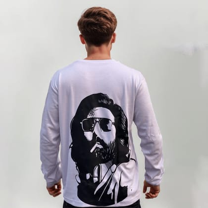 Pack of 2 - Animal Printed Full Sleeves Oversized T-Shirt-M / Lavender / 260 GSM (100% Cotton)