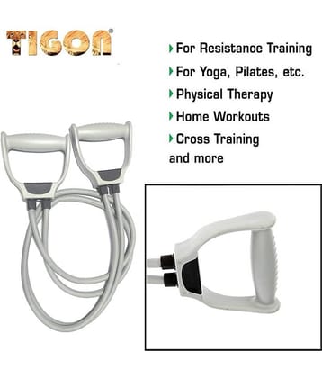 Tigon Double Resistance Toning Tube - Promotes Strength Training and Muscle Building | Best Resistance Band for Stretching Workout and Body Exercise Toning Tube