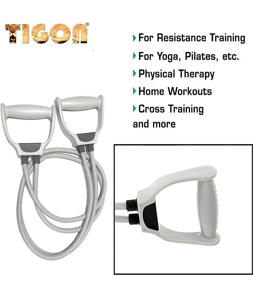 Tigon Double Resistance Toning Tube - Promotes Strength Training and Muscle Building | Best Resistance Band for Stretching Workout and Body Exercise Toning Tube