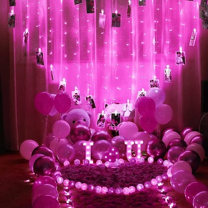 SPARKWORLD 21 Meter Pink LED Decorative Rice Light | Steady Glow Fairy String Light | Pack of 3 for Festivals, Weddings & Room Decor