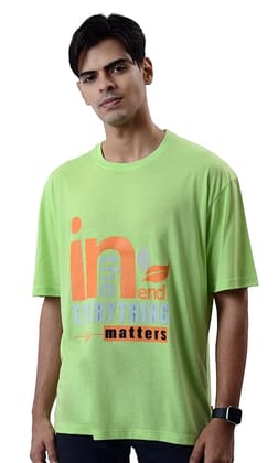 Miller Johnson Mens Cotton Oversized Graphic Print T-Shirt