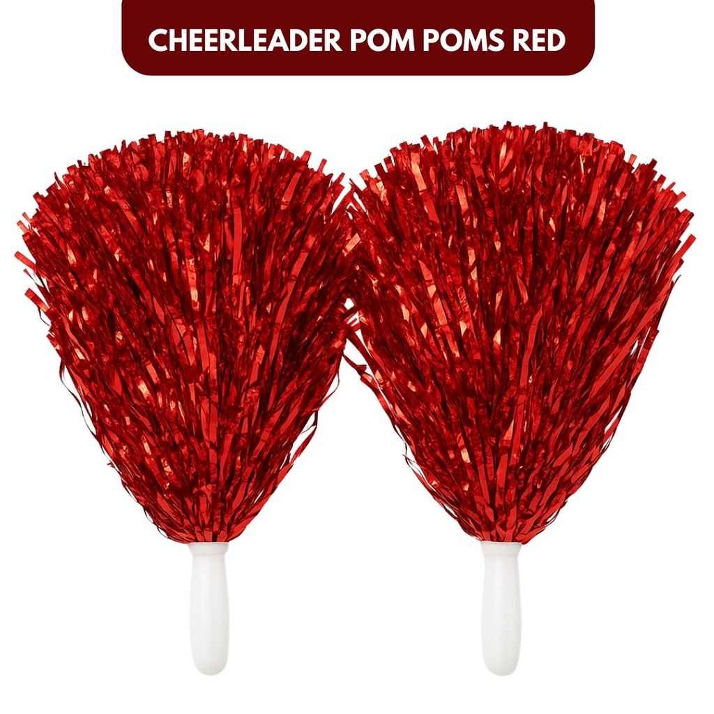 Cheerleader Pom Poms Red - Sports and Fitness Equipment | Buy online on ZillyBuy