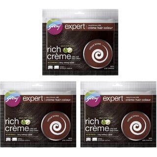 Godrej Rich Creme Natural Brown 4.0 Hair Colour - 20g+20ml (Pack Of 3)