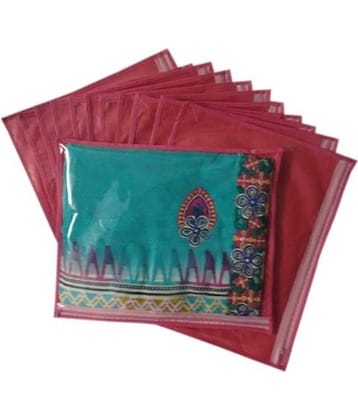 Non-Woven Saree Cover Cloth Storage & Organizer ,Red ( Pack of 12 ) Single Saree Cover