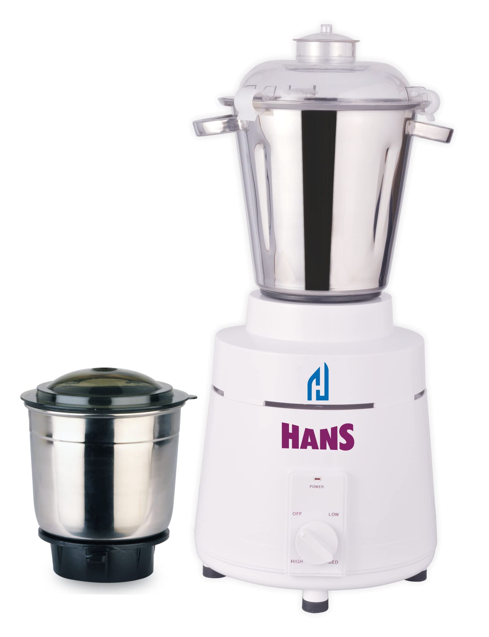 HANS Dominar 1400 Watts 2 HP Commercial Mixer Grinder, 100% Copper Motor, 2.5 litre And 1 Litre Stainless Steel Jars, Heavy Duty Color White HANS Dominar 1400 Watts 2 HP Commercial Mixer Grinder, 100% Copper Motor, 2.5 litre And 1 Litre Stainless Steel J